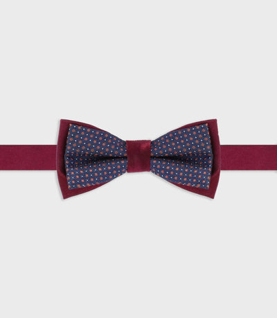 Noeud papillon duo marine bordeaux NPDUOTOM - IZAC