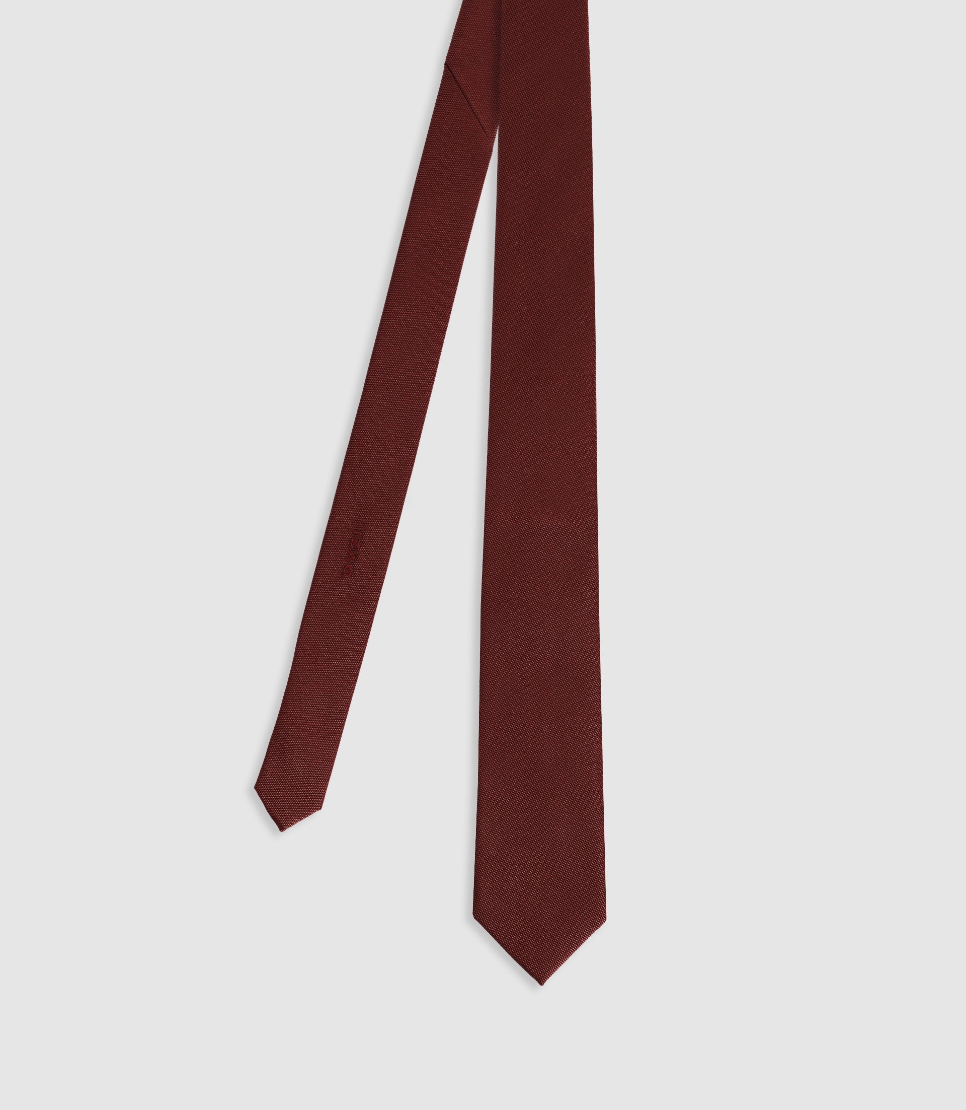 Cravate unie bordeaux - IZAC