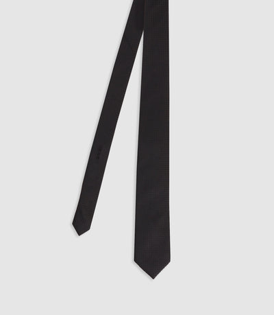 Cravates en soie à motifs noire - IZAC