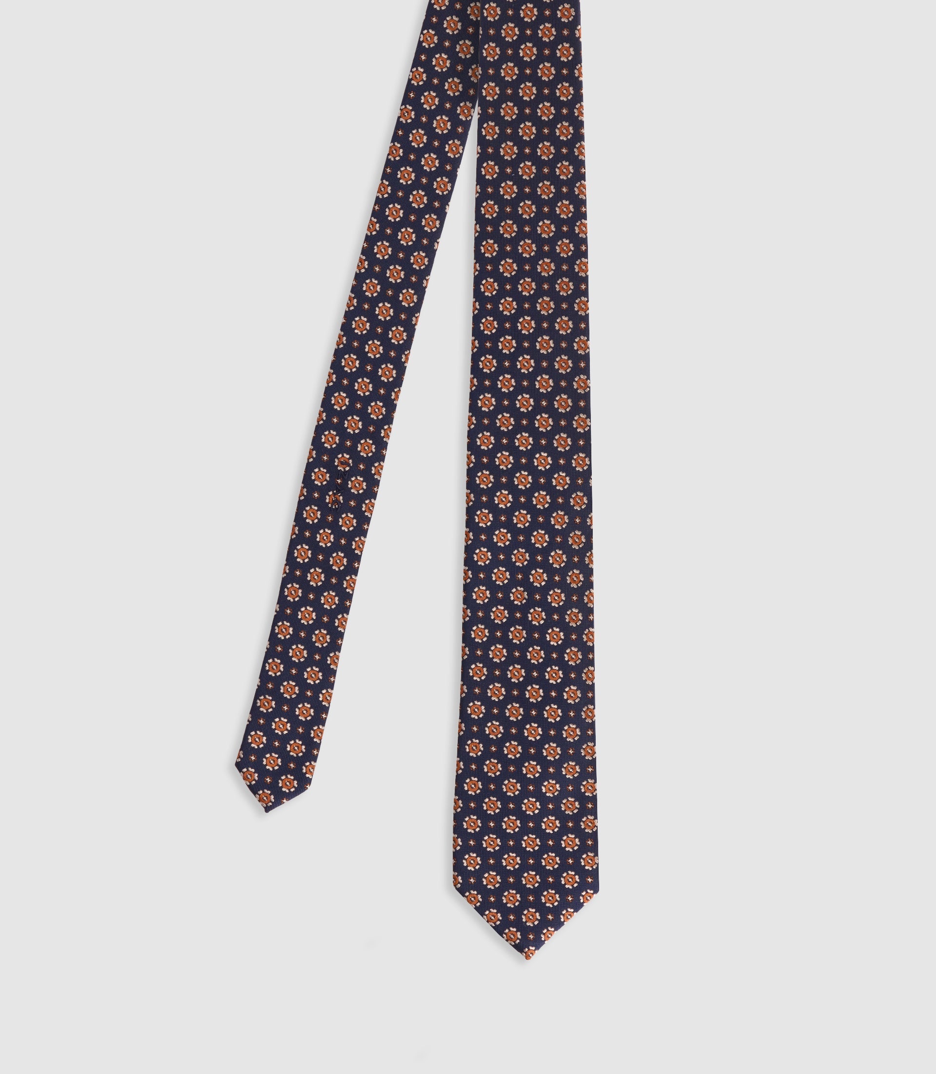 Cravate à fleurs marine - IZAC