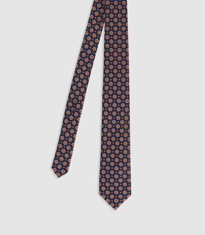 Cravate à fleurs marine - IZAC