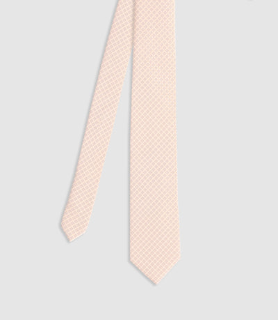 Cravate à motifs beige - IZAC