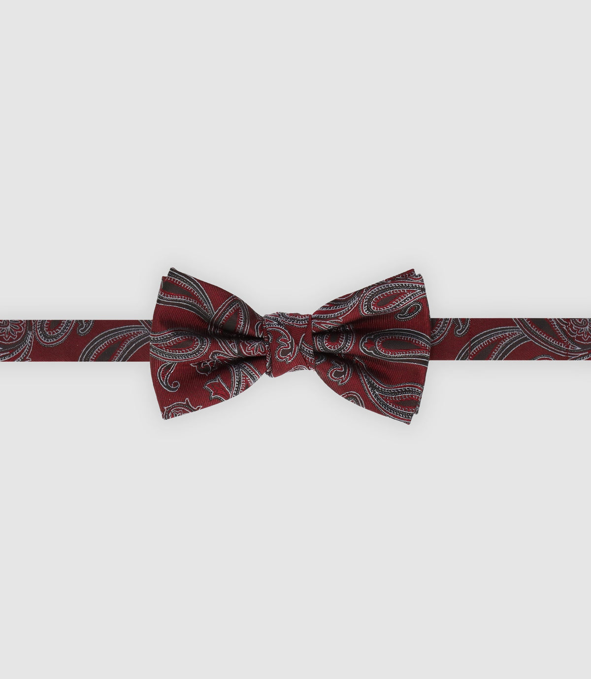 Nœud papillon avec motifs bordeaux - IZAC