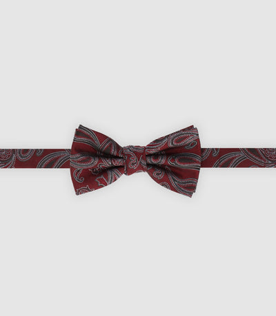 Nœud papillon avec motifs bordeaux - IZAC