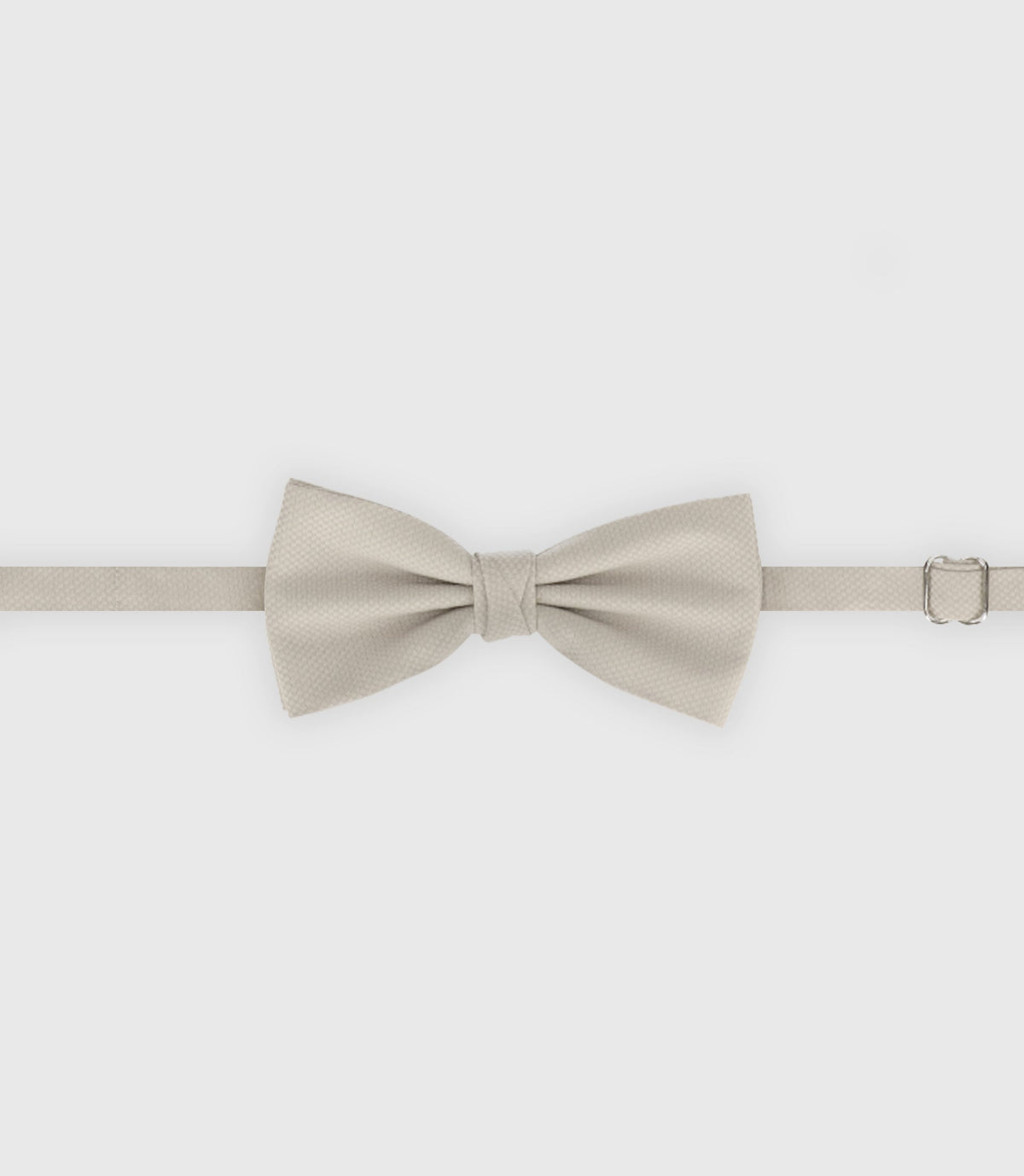 Nœud papillon uni en tissu gris - IZAC
