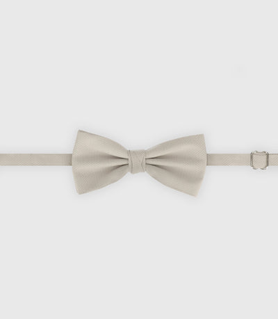 Nœud papillon uni en tissu gris - IZAC