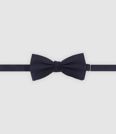 Nœud papillon uni en tissu marine - IZAC