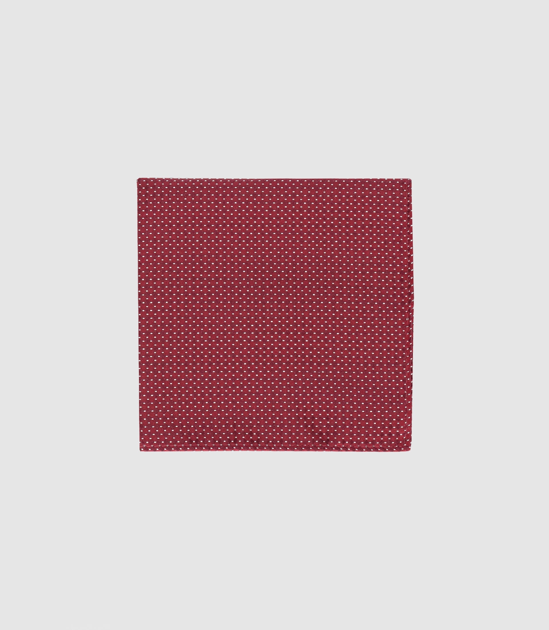 Pochette à motifs en soie bordeaux - IZAC