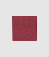 Pochette à motifs en soie bordeaux - IZAC