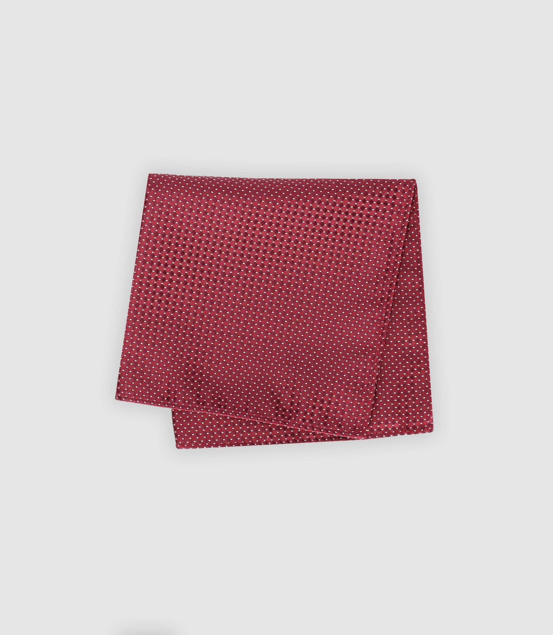 Pochette à motifs en soie bordeaux - IZAC