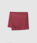 Pochette à motifs en soie bordeaux - IZAC