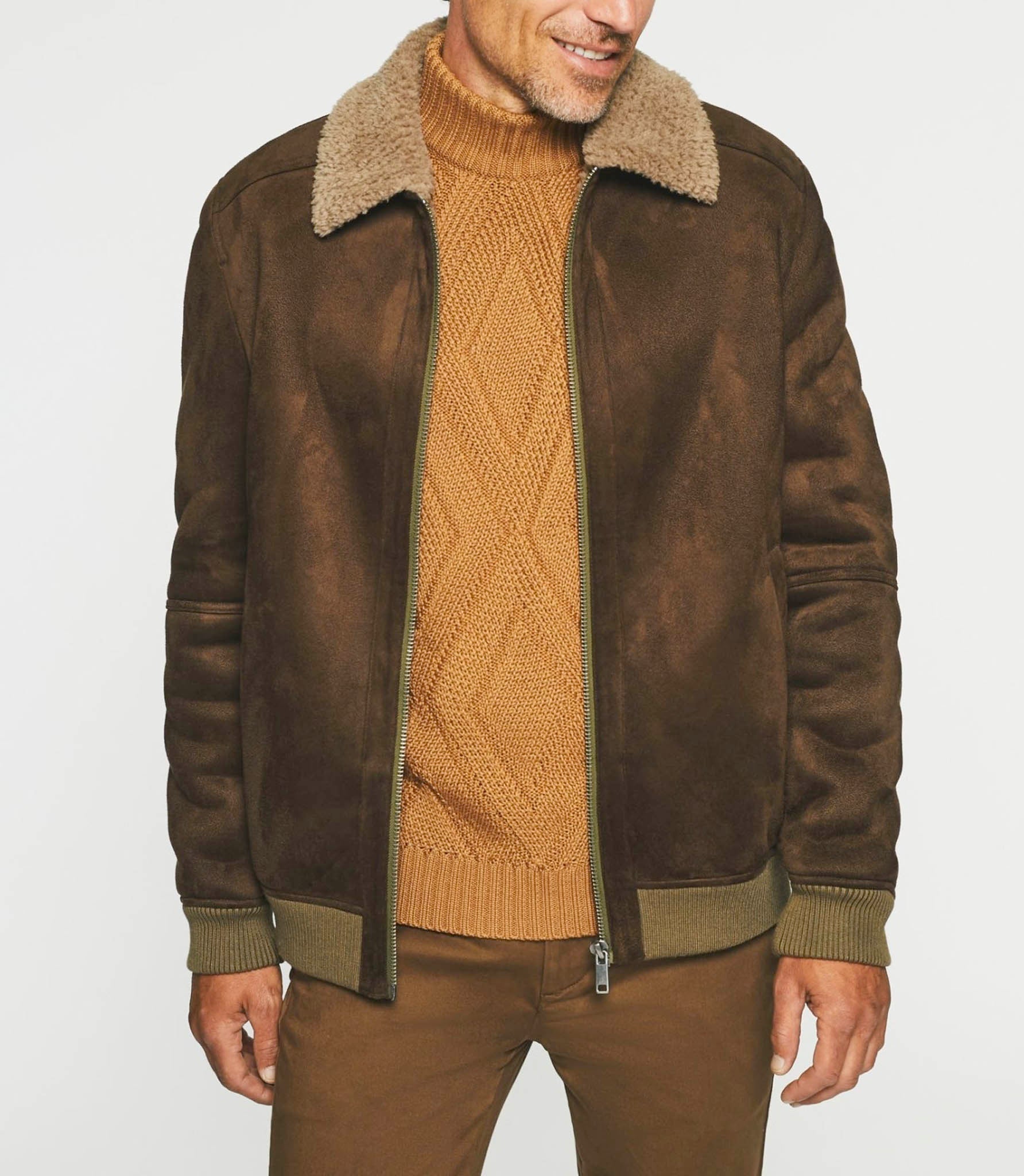 Blouson suède marron QUENTIN - IZAC