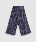 Écharpe à motif floral marine XARI - IZAC