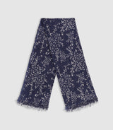 Écharpe à motif floral marine XARI - IZAC
