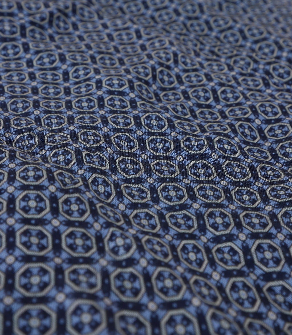 Echarpe à motifs marine - IZAC