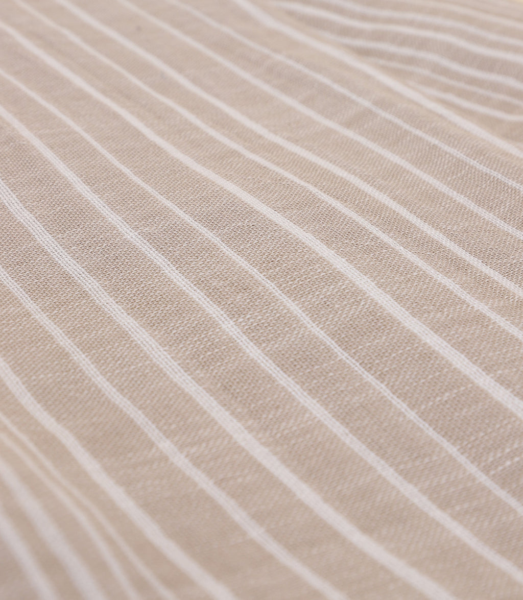 Echarpe à rayures contrastées beige - IZAC