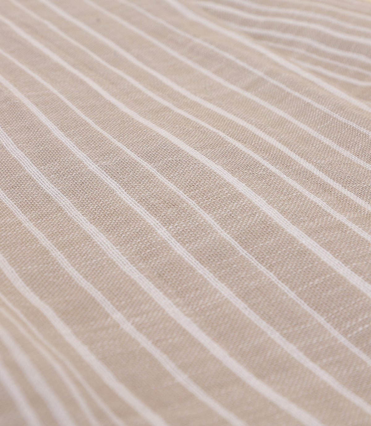 Echarpe à rayures contrastées beige - IZAC