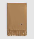 Echarpe unie avec frange camel AURORE - IZAC