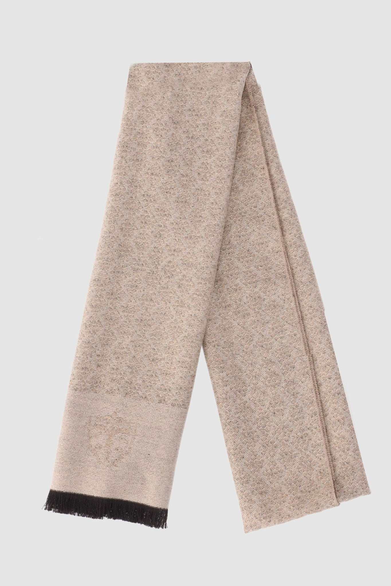 Echarpe à motif géométrique beige ABEILLE - IZAC