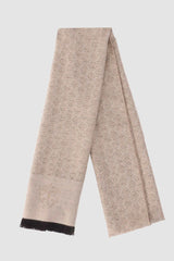 Echarpe à motif géométrique beige ABEILLE - IZAC