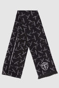 Echarpe à motif noir ANGE - IZAC