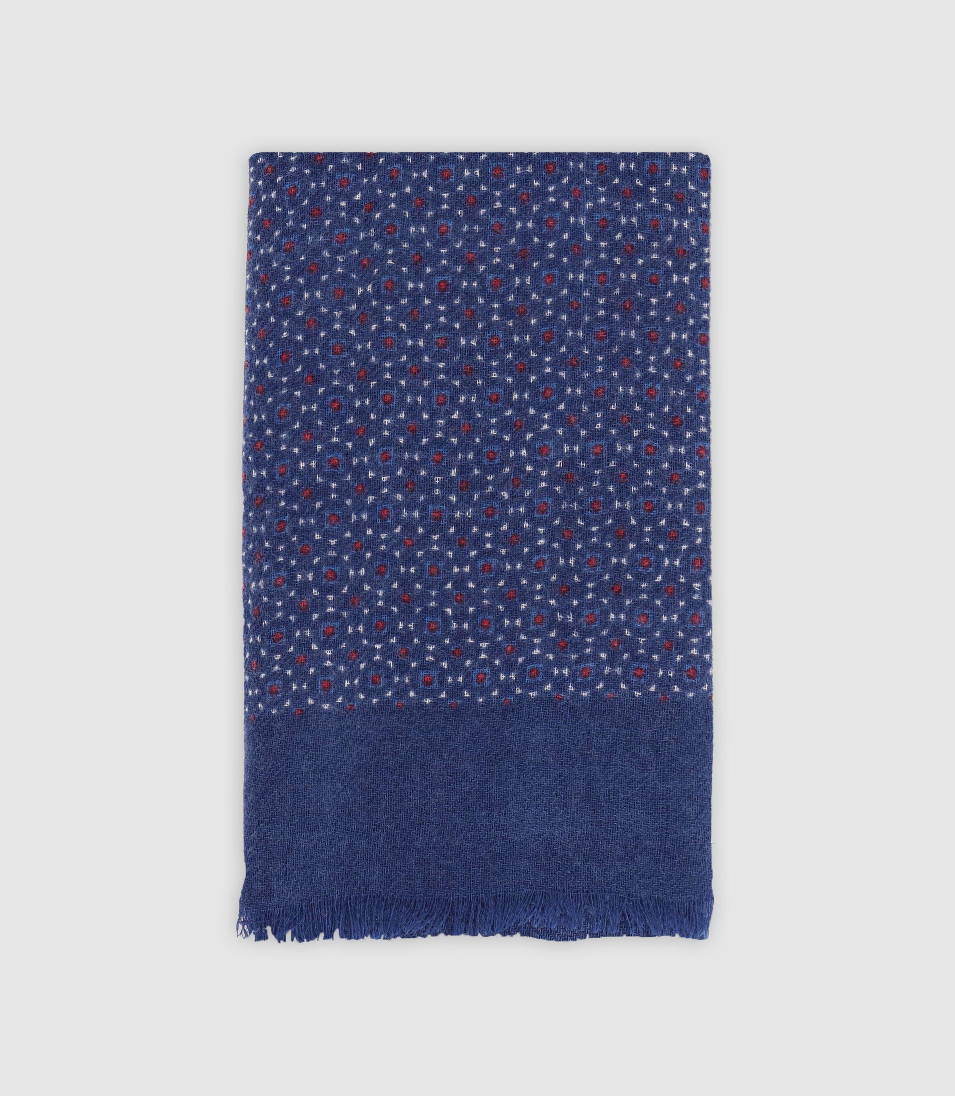 Echarpe fantaisie à franges marine - IZAC