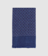 Echarpe fantaisie à franges marine - IZAC