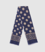 Echarpe à motifs marine - IZAC