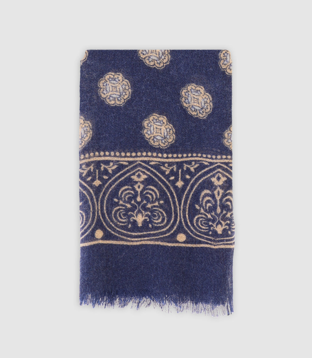 Echarpe à motifs marine - IZAC