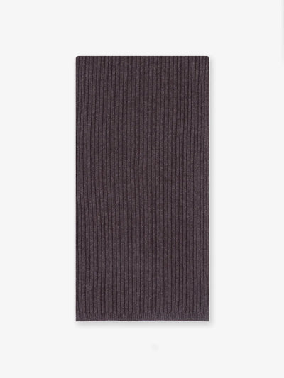 Écharpe en maille unie châtain - IZAC