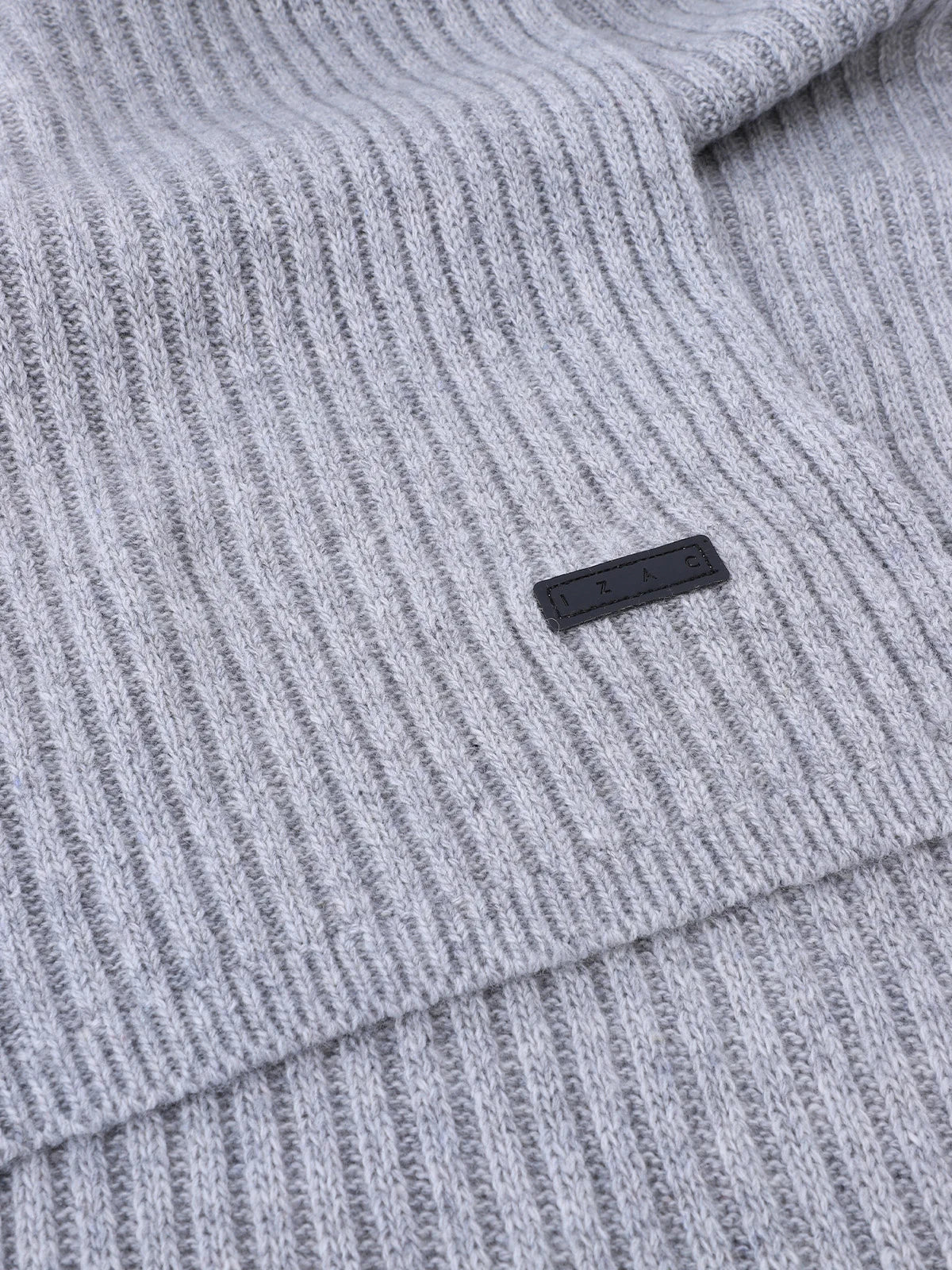 Écharpe en maille unie grise - IZAC