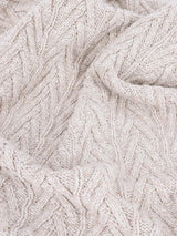 Écharpe en maille unie beige - IZAC