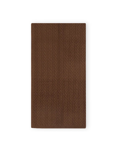 Écharpe en maille unie marron - IZAC
