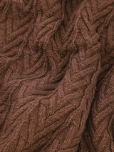 Écharpe en maille unie marron - IZAC