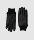 Gants bi matière en cuir noir UMIX - IZAC