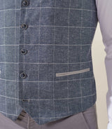 Gilet casual bleu "Levasion" - IZAC