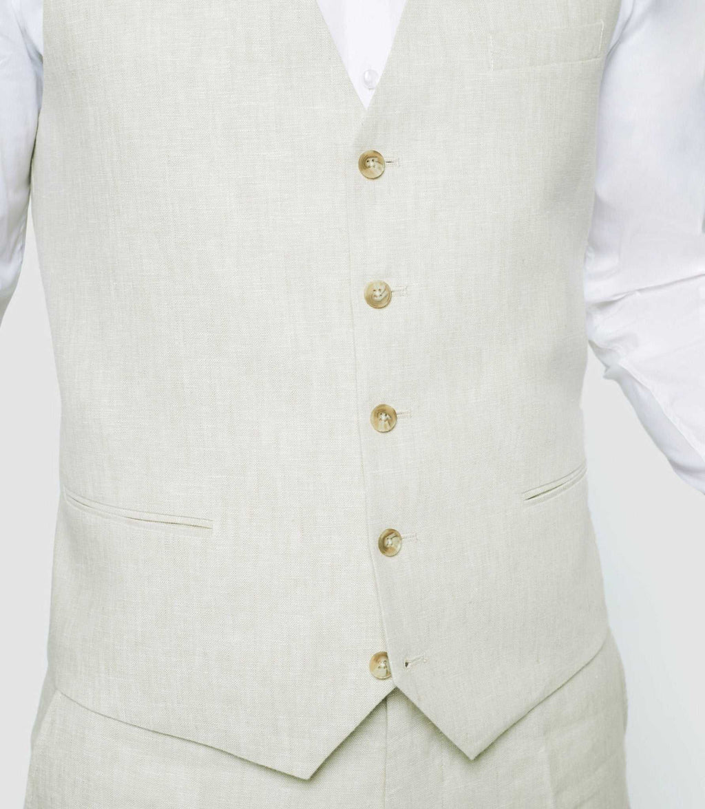 Gilet de costume beige "Jcielo" - IZAC