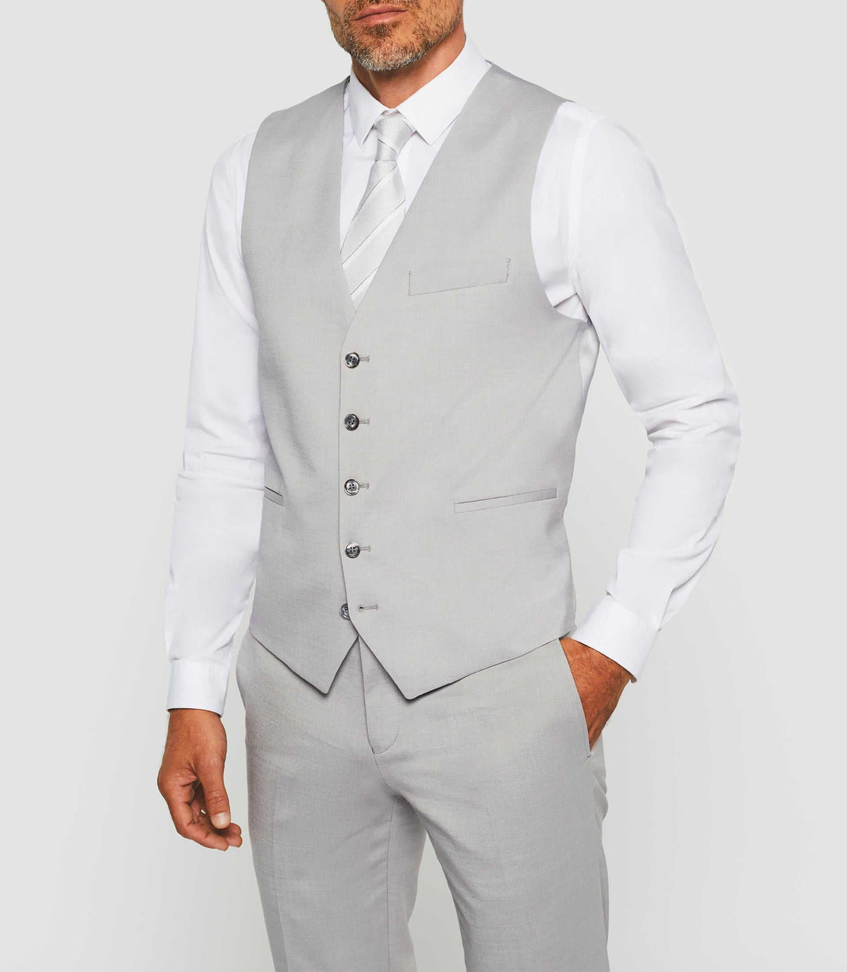 Gilet de costume gris "Jfaki" - IZAC
