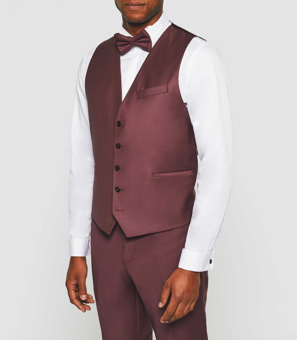 Gilet de costume framboise "Jfavori 2" - IZAC