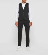 Gilet de costume tissu technique noir "Jionac" - IZAC