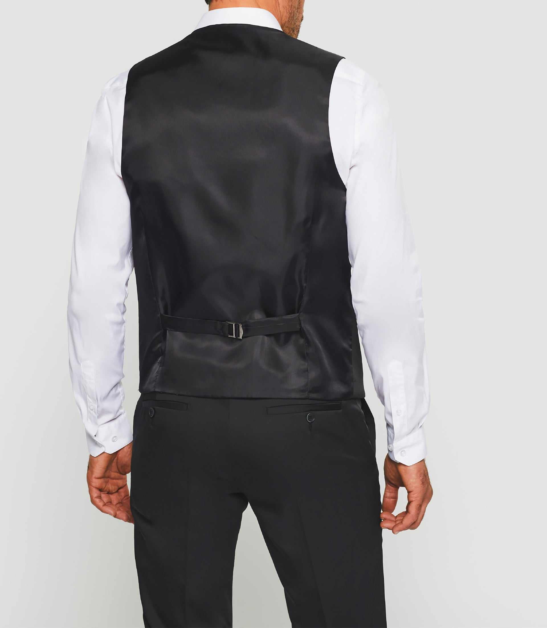 Gilet de costume tissu technique noir "Jionac" - IZAC