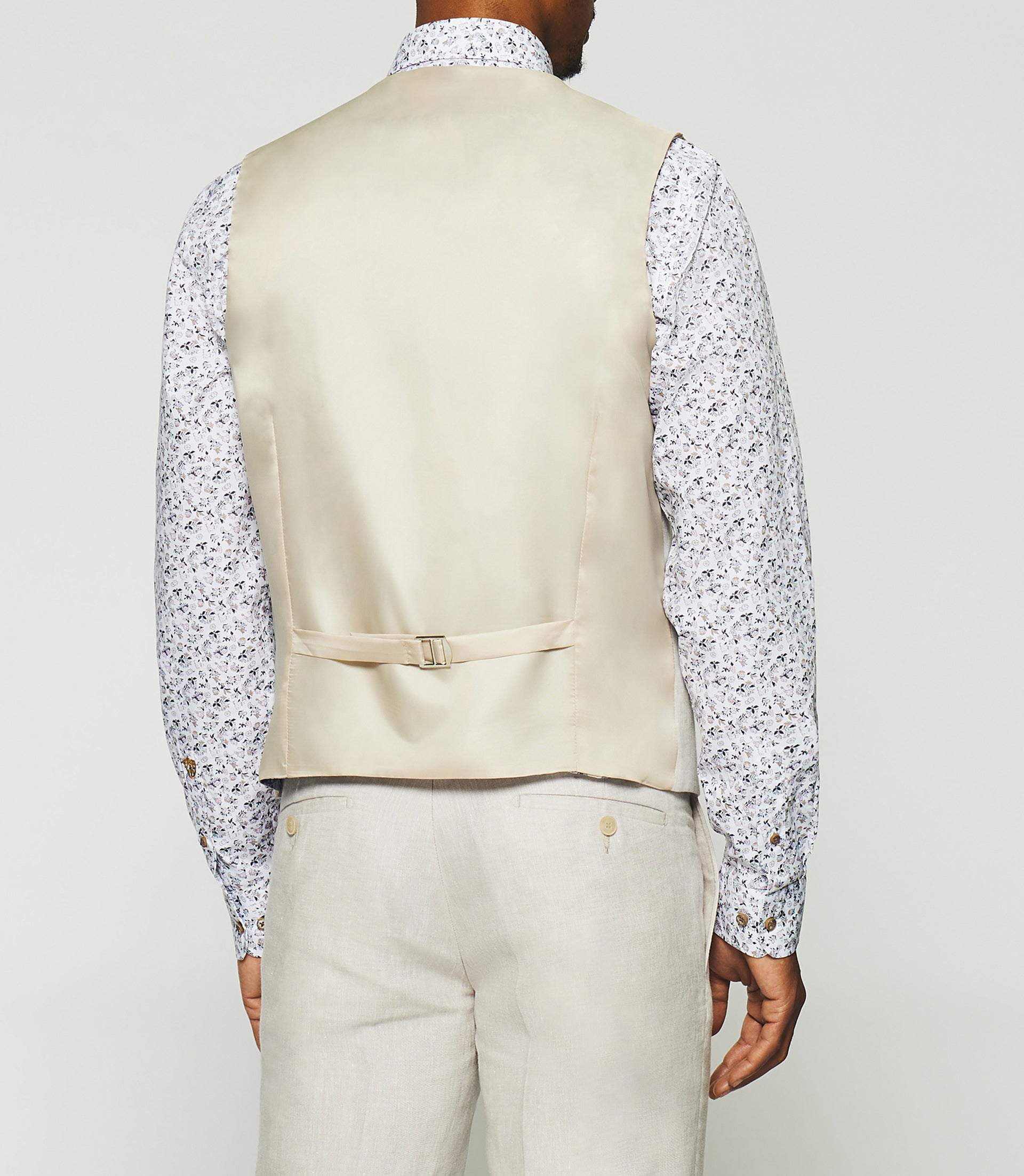 Gilet de costume en lin parme JCELESTE - IZAC