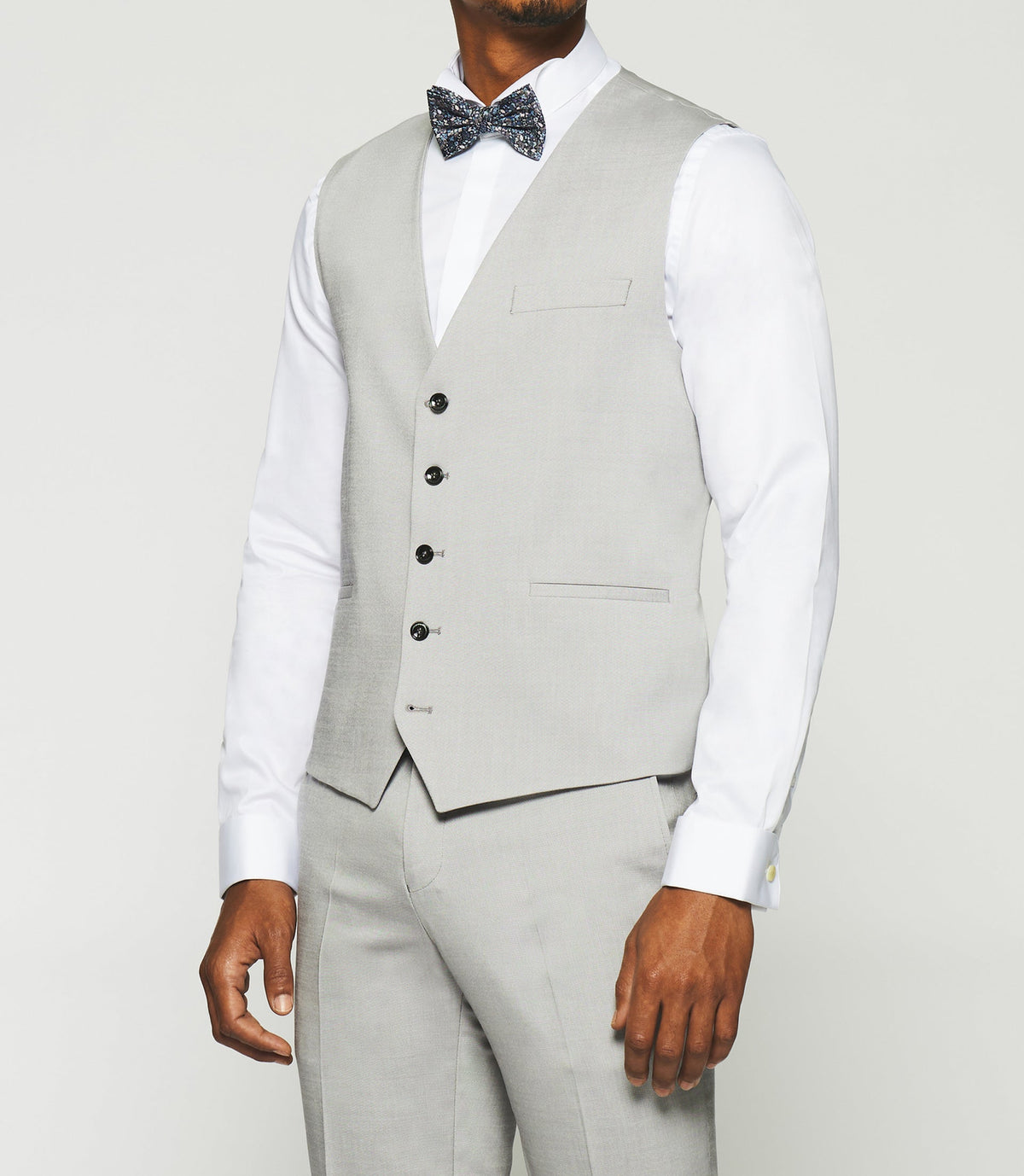 Gilet de costume en laine gris clair JFAKI - IZAC