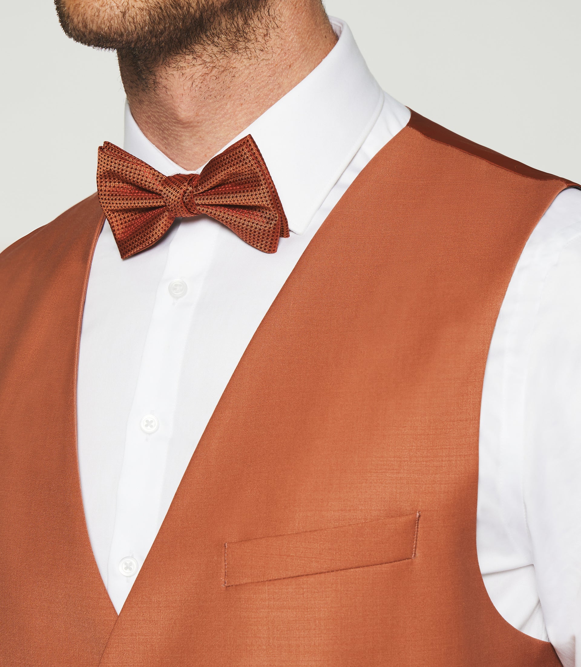 Gilet de costume en laine orange JFAVORI - IZAC
