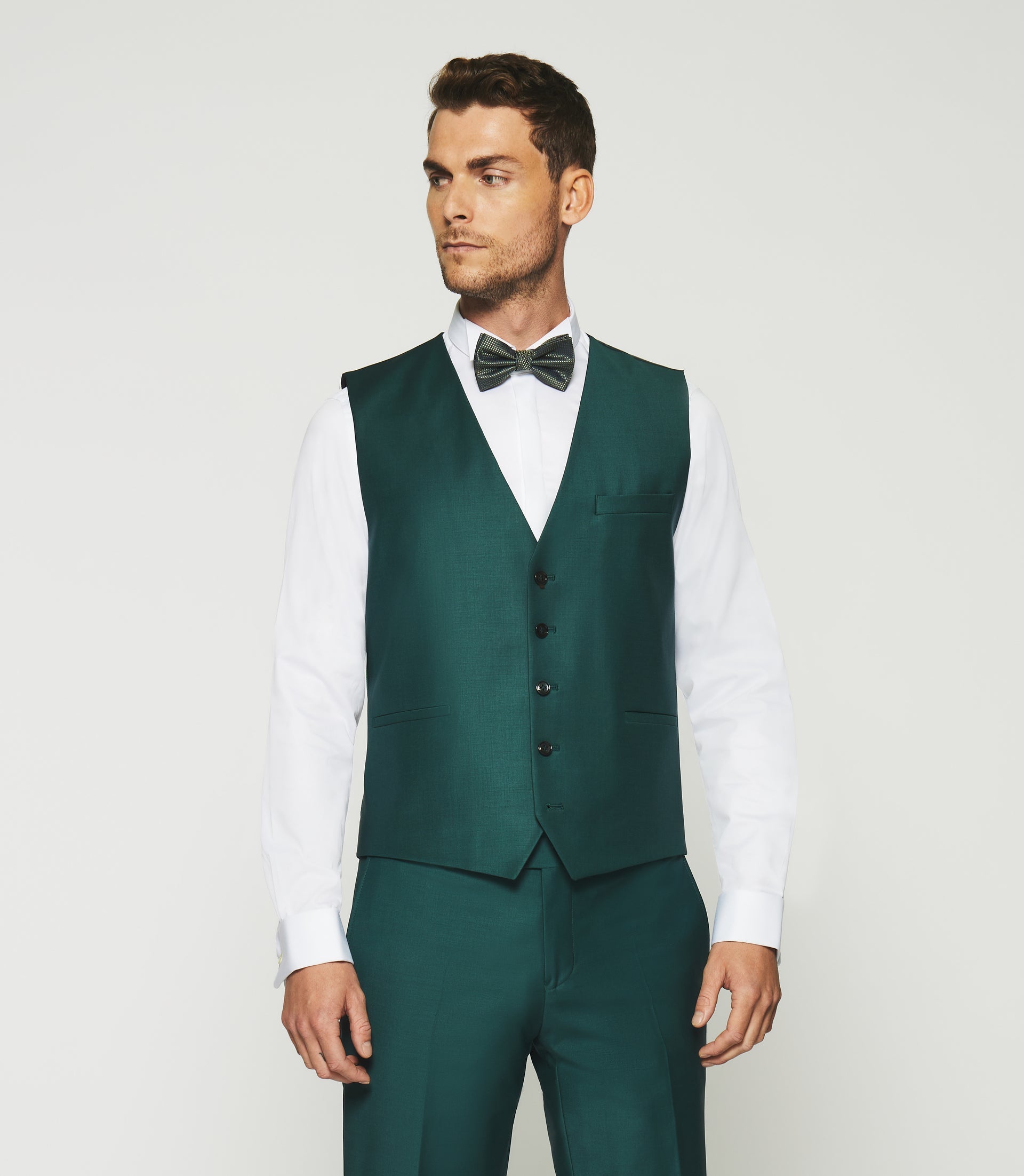 Gilet de costume vert JFAVORI - IZAC
