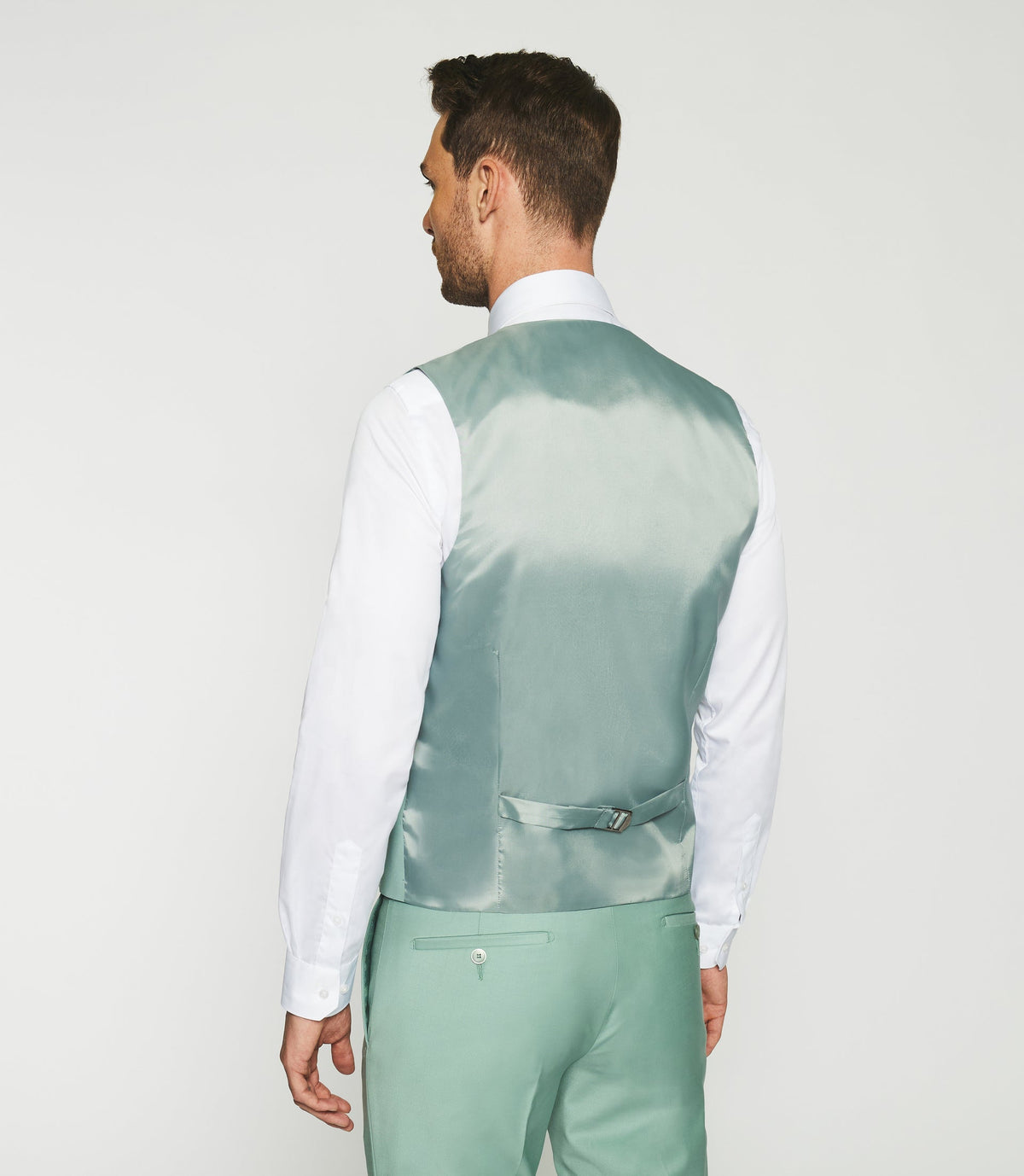 Gilet de costume en laine vert clair JFAVORI - IZAC