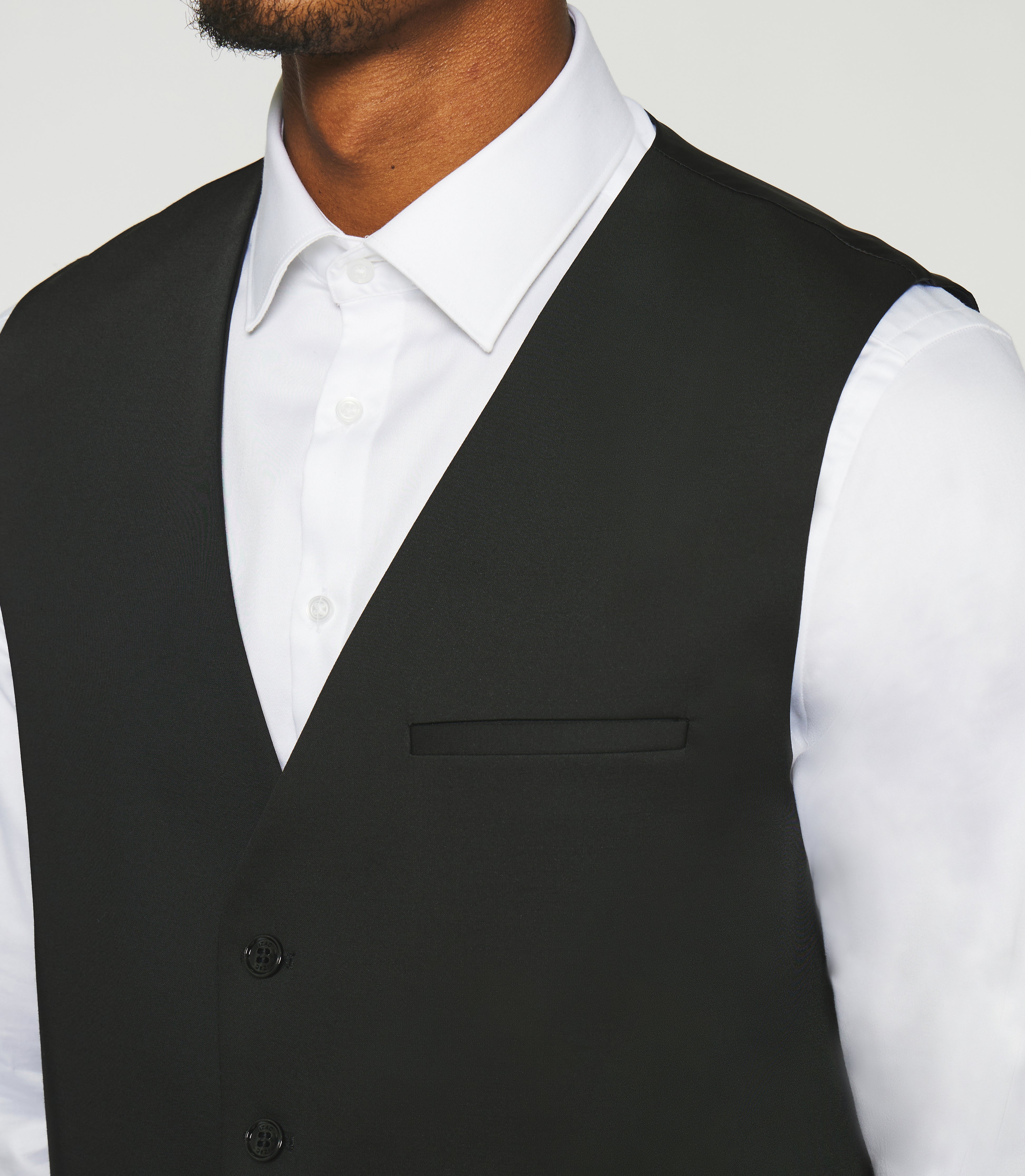 Gilet de costume tissu technique noir JIONAC