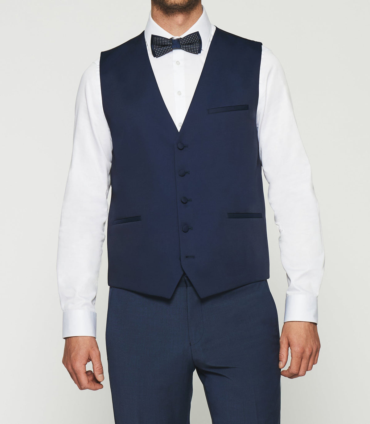 Gilet de costume marine JSATIN - IZAC