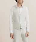 Gilet 100% lin vert d'eau - IZAC