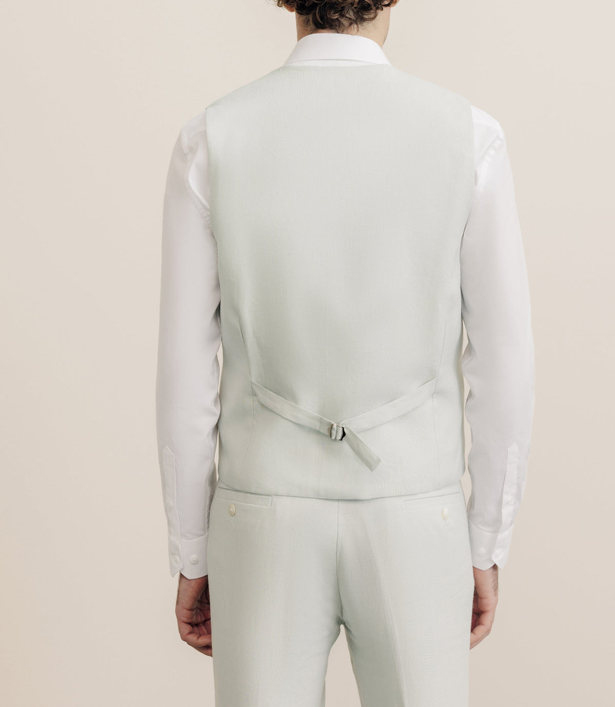Gilet 100% lin vert d'eau - IZAC